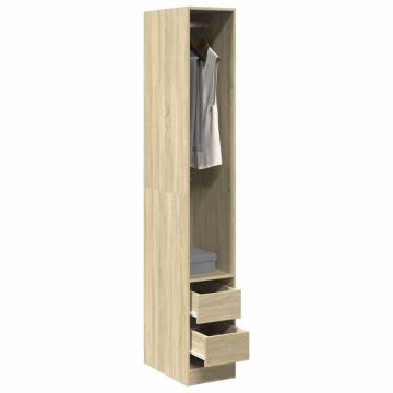  Wardrobe Sonoma Oak 30x50x200 cm Engineered Wood