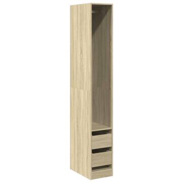  Wardrobe Sonoma Oak 30x50x200 cm Engineered Wood