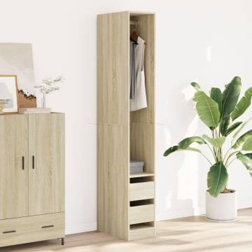  Wardrobe Sonoma Oak 30x50x200 cm Engineered Wood