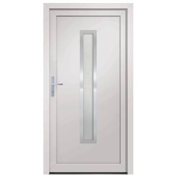  Front Door White 98x200 cm PVC