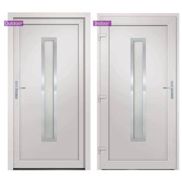  Front Door White 98x200 cm PVC