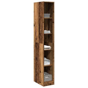  Wardrobe Old Wood 30x50x200 cm Engineered Wood