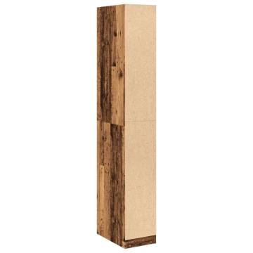  Wardrobe Old Wood 30x50x200 cm Engineered Wood