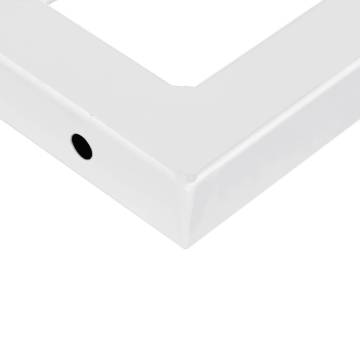  Shelf Brackets for Washbasin 2 pcs White Rectangular Steel