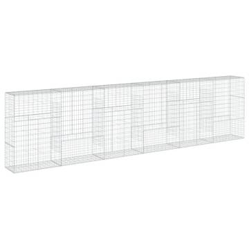  Gabion Basket with Cover 600x50x150 cm Galvanised Iron