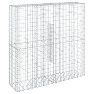  Gabion Basket with Cover 200x50x200 cm Galvanised Iron