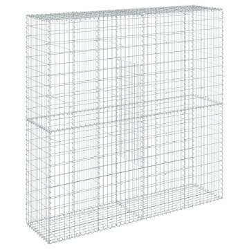  Gabion Basket with Cover 200x50x200 cm Galvanised Iron