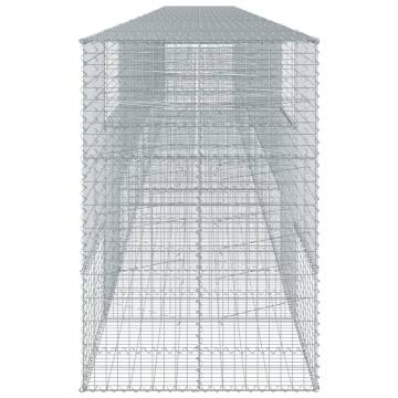  Gabion Basket with Cover 1100x100x150 cm Galvanised Iron