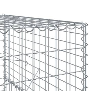  Gabion Basket with Cover 1100x100x150 cm Galvanised Iron