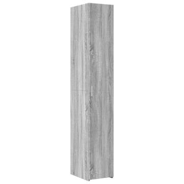  Slim Storage Cabinet Grey Sonoma 30x42.5x225 cm Engineered Wood