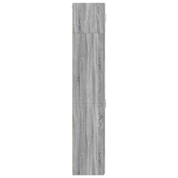  Slim Storage Cabinet Grey Sonoma 30x42.5x225 cm Engineered Wood