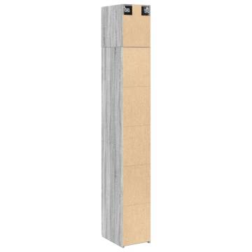  Slim Storage Cabinet Grey Sonoma 30x42.5x225 cm Engineered Wood