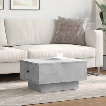  Coffee Table Concrete Grey 60x45x31 cm Engineered Wood