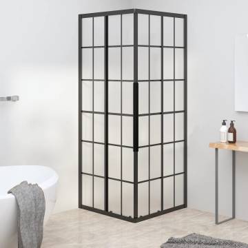  Shower Cabin Frosted ESG 80x80x180 cm Black