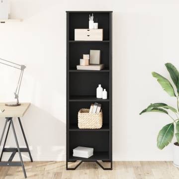  Bookcase Black 50x31x169 cm Engineered Wood