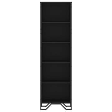  Bookcase Black 50x31x169 cm Engineered Wood