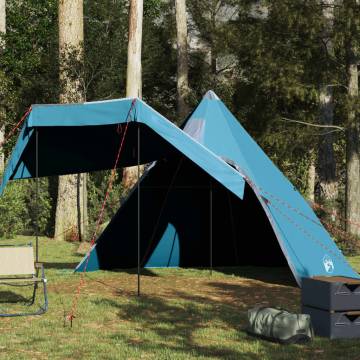  Camping Tent Tipi 5-Person Blue Waterproof