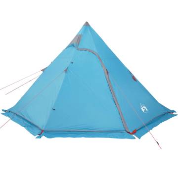  Camping Tent Tipi 5-Person Blue Waterproof