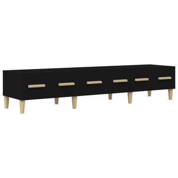  TV Cabinet Black 150x34.5x30 cm Engineered Wood