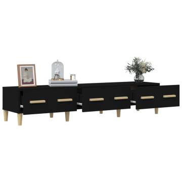  TV Cabinet Black 150x34.5x30 cm Engineered Wood