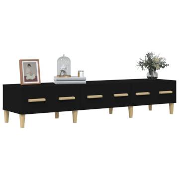  TV Cabinet Black 150x34.5x30 cm Engineered Wood