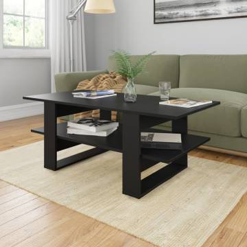  Coffee Table Black 110x55x42 cm Engineered Wood