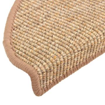  Stair Mats Self-adhesive 15 pcs Light Brown 65x21x4 cm