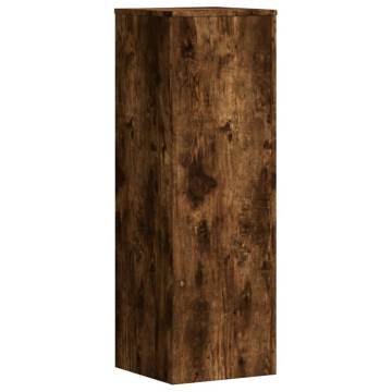  Plant Stands 2 pcs Smoked Oak 33x33x100 cm Engineered Wood