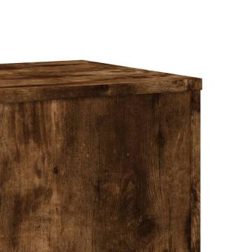  Plant Stands 2 pcs Smoked Oak 33x33x100 cm Engineered Wood