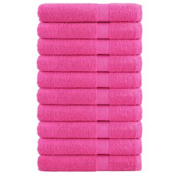  Premium Sauna Towels SOLUND 10 pcs Pink 80x200 cm 600 gsm