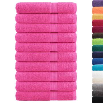  Premium Sauna Towels SOLUND 10 pcs Pink 80x200 cm 600 gsm