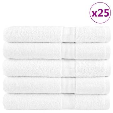  Premium Sauna Towels SOLUND 25pcs White 80x200cm 600gsm