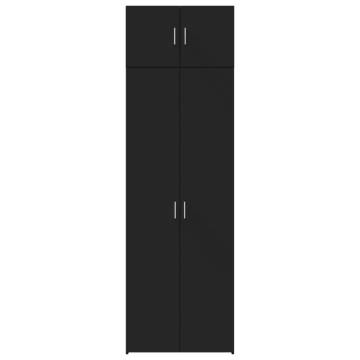  Storage Cabinet Black 70x42.5x225 cm Engineered Wood