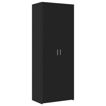  Storage Cabinet Black 70x42.5x225 cm Engineered Wood