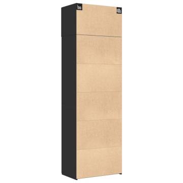  Storage Cabinet Black 70x42.5x225 cm Engineered Wood