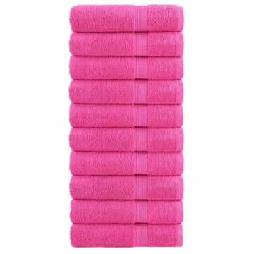  Premium Shower Towels SOLUND 10 pcs Pink 70x140 cm 600 gsm