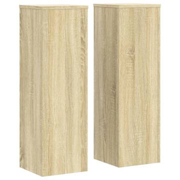  Plant Stand 2pcs Sonoma Oak 25x25x80 cm Engineered Wood