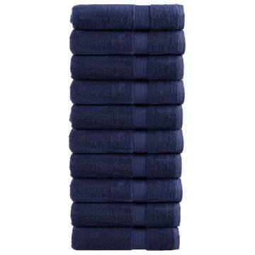  Premium Shower Towels SOLUND 10pcs Navy Blue 70x140cm 600gsm