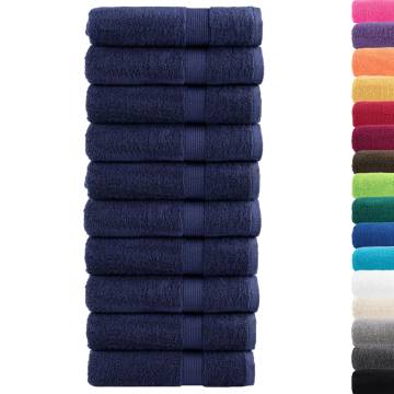  Premium Shower Towels SOLUND 10pcs Navy Blue 70x140cm 600gsm