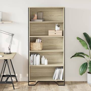  Book Cabinet Sonoma Oak 80x31x169 cm Engineered wood