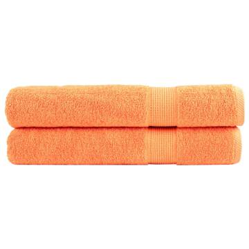  Premium Sauna Towels SOLUND 2 pcs Orange 80x200 cm 600 gsm