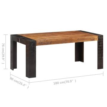  Dining Table 180x90x76 cm Solid Mango Wood