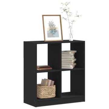  Bookcase Black 68.5x32x75 cm Engineered Wood