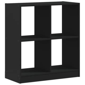  Bookcase Black 68.5x32x75 cm Engineered Wood