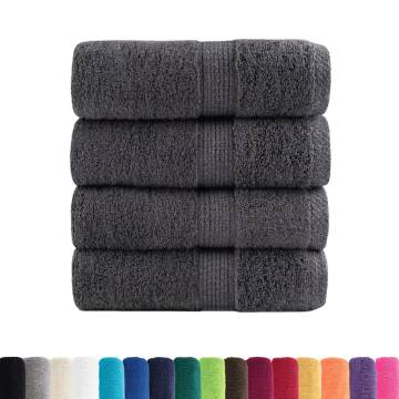  Premium Guest Towels SOLUND 4pcs Anthracite 30x50cm 600gsm