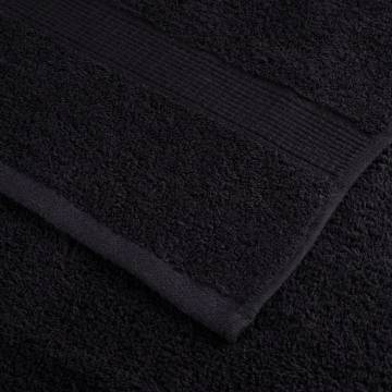  Premium Sauna Towels SOLUND 4 pcs Black 80x200 cm 600 gsm