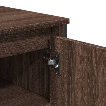  Bathroom Sink Cabinet Brown Oak 91x35x60 cm Engineered Wood