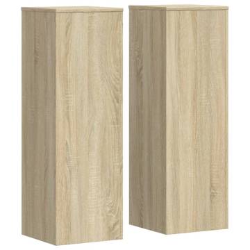  Plant Stands 2 pcs Sonoma Oak 33x33x100 cm Engineered Wood