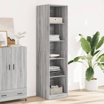  Wardrobe Grey Sonoma 50x50x200 cm Engineered Wood