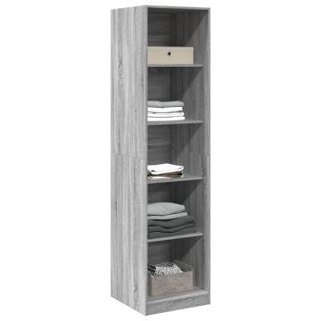  Wardrobe Grey Sonoma 50x50x200 cm Engineered Wood